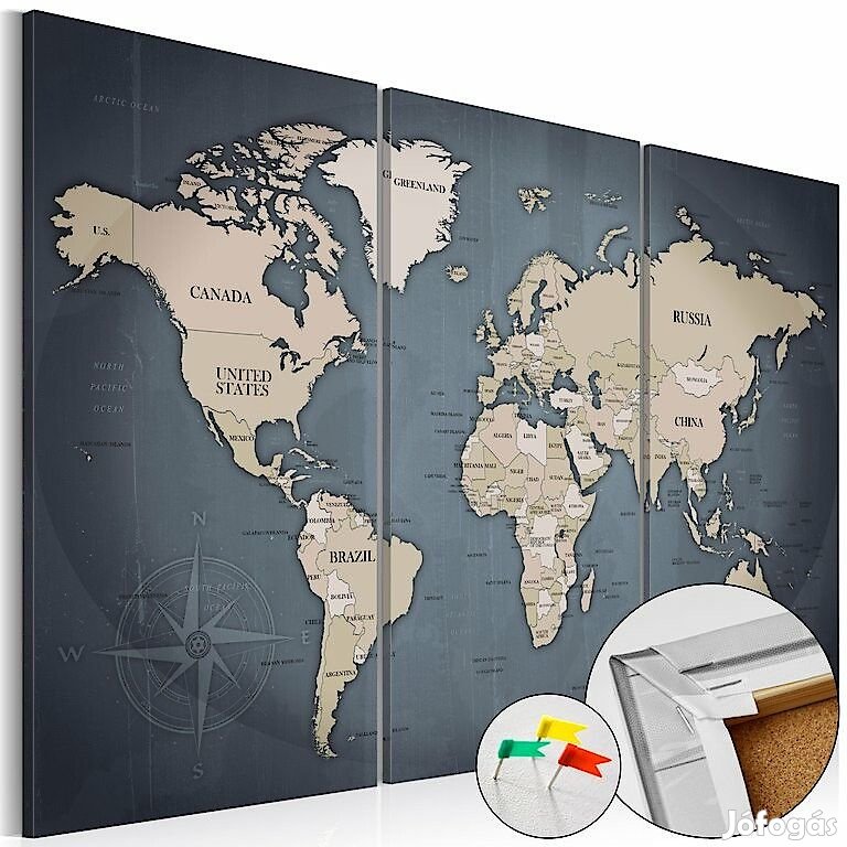 Kép parafán - Anthracitic World [Cork Map]